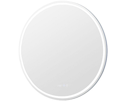 Купить Зеркало Aquanet Оптима 80 304264 с подсветкой с сенсорным выключателем, часами и подогревом в магазине сантехники Santeh-Crystal.ru