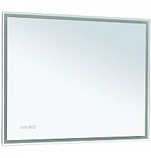 Зеркало Aquanet Оптима 100 288967 с подсветкой Белое матовое с сенсорным выключателем, подогревом и часами