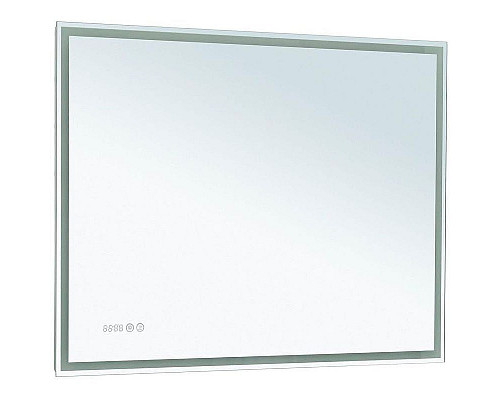 Приобрести Зеркало Aquanet Оптима 100 288967 с подсветкой Белое матовое с сенсорным выключателем, подогревом и часами в магазине сантехники Santeh-Crystal.ru
