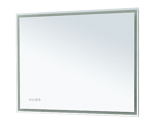 Приобрести Зеркало Aquanet Оптима 100 288967 с подсветкой Белое матовое с сенсорным выключателем, подогревом и часами в магазине сантехники Santeh-Crystal.ru