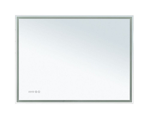 Приобрести Зеркало Aquanet Оптима 100 288967 с подсветкой Белое матовое с сенсорным выключателем, подогревом и часами в магазине сантехники Santeh-Crystal.ru