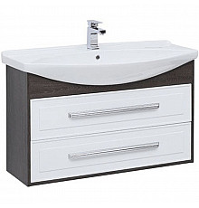 Тумба под раковину Aquanet Остин 105 201731 подвесная Белый глянец Дуб кантербери