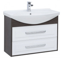 Тумба под раковину Aquanet Остин 85 200908 подвесная Белый глянец Дуб кантербери