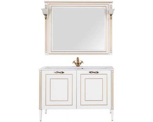 Приобрести Зеркало Aquanet Паола 120 186105 Белое золото в магазине сантехники Santeh-Crystal.ru