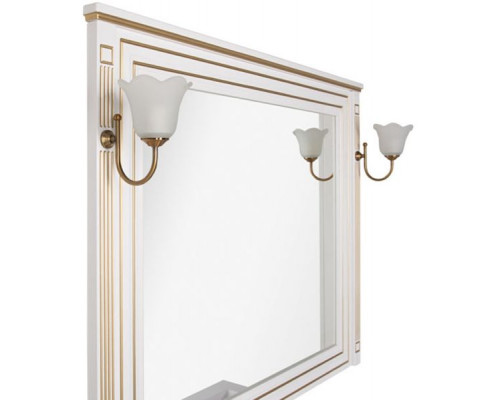 Приобрести Зеркало Aquanet Паола 120 186105 Белое золото в магазине сантехники Santeh-Crystal.ru