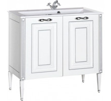 Тумба под раковину Aquanet Паола 90 181762 Белая серебро