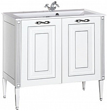 Тумба под раковину Aquanet Паола 90 181762 Белая серебро