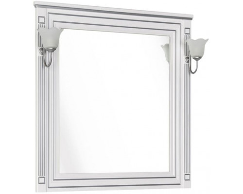 Купить Зеркало Aquanet Паола 90 181769 Белое серебро в магазине сантехники Santeh-Crystal.ru