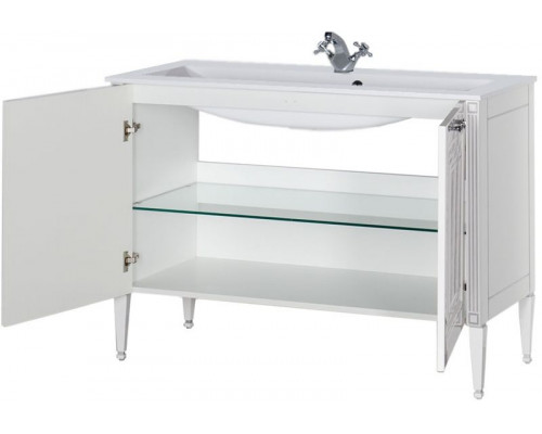 Приобрести Тумба под раковину Aquanet Паола 120 186114 Белая Золото в магазине сантехники Santeh-Crystal.ru