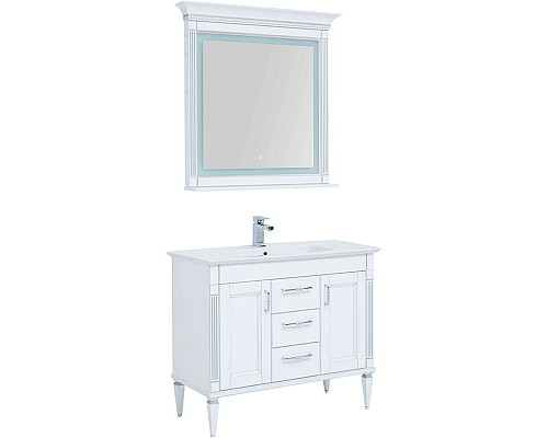 Приобрести Комплект мебели для ванной Aquanet Селена 120 233127 Белый Серебро в магазине сантехники Santeh-Crystal.ru