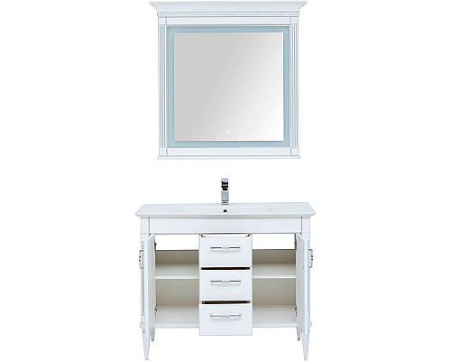 Приобрести Комплект мебели для ванной Aquanet Селена 120 233127 Белый Серебро в магазине сантехники Santeh-Crystal.ru