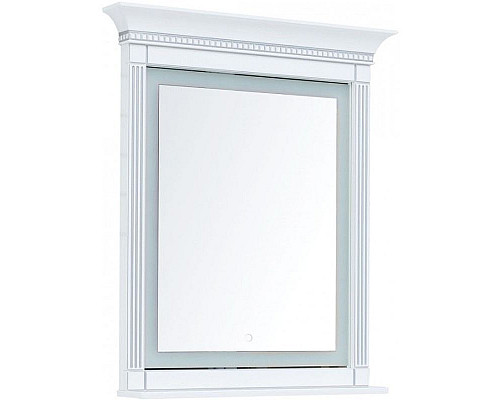 Купить Зеркало Aquanet Селена 70 246509 с подсветкой с сенсорным выключателем Белое в магазине сантехники Santeh-Crystal.ru