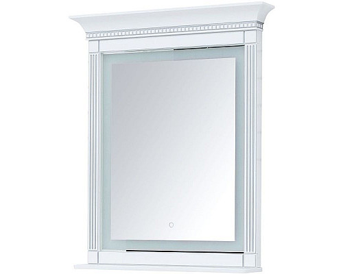 Купить Зеркало Aquanet Селена 70 246509 с подсветкой с сенсорным выключателем Белое в магазине сантехники Santeh-Crystal.ru