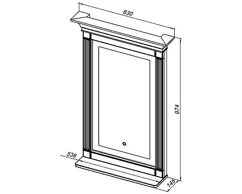 Купить Зеркало Aquanet Селена 70 246509 с подсветкой с сенсорным выключателем Белое в магазине сантехники Santeh-Crystal.ru