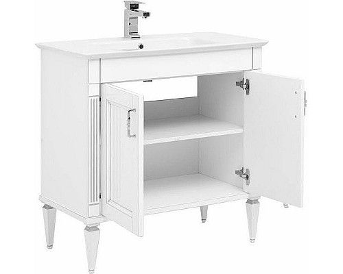 Заказать Тумба под раковину Aquanet Селена 70 246511 Белая Серебро в магазине сантехники Santeh-Crystal.ru
