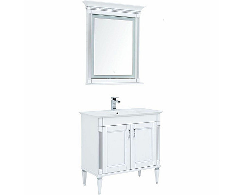 Заказать Тумба под раковину Aquanet Селена 70 246511 Белая Серебро в магазине сантехники Santeh-Crystal.ru