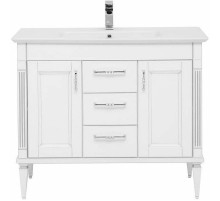 Тумба под раковину Aquanet Селена 105 201651 Белая Патина серебро