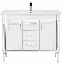 Тумба под раковину Aquanet Селена 105 201651 Белая Патина серебро