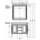 Приобрести Тумба под раковину Aquanet Селена 105 201651 Белая Патина серебро в магазине сантехники Santeh-Crystal.ru