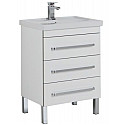 Тумба под раковину Aquanet Сиена 70 189225 с 3 ящиками Белая