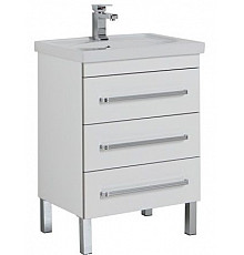 Тумба под раковину Aquanet Сиена 70 189225 с 3 ящиками Белая