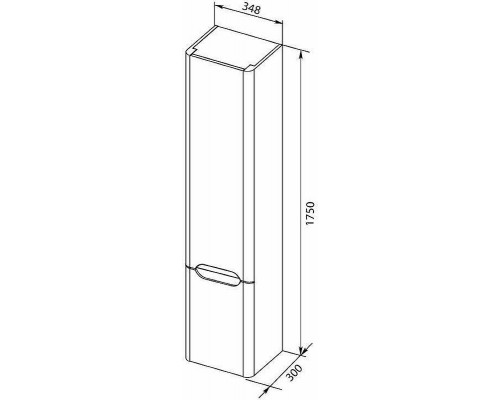 Приобрести Шкаф пенал Aquanet София 35 R 199871 подвесной Белый в магазине сантехники Santeh-Crystal.ru