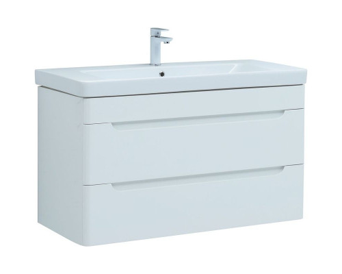Приобрести Тумба под раковину Aquanet София 100 274116 подвесная Белый глянец в магазине сантехники Santeh-Crystal.ru