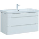 Приобрести Тумба под раковину Aquanet София 100 274116 подвесная Белый глянец в магазине сантехники Santeh-Crystal.ru
