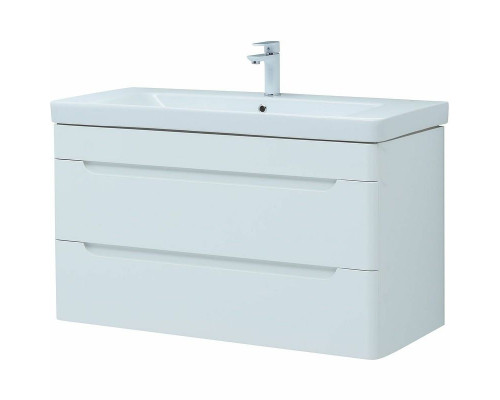 Приобрести Тумба под раковину Aquanet София 100 274116 подвесная Белый глянец в магазине сантехники Santeh-Crystal.ru