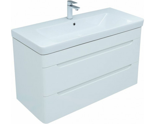 Приобрести Тумба под раковину Aquanet София 100 274116 подвесная Белый глянец в магазине сантехники Santeh-Crystal.ru