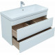 Приобрести Тумба под раковину Aquanet София 100 274116 подвесная Белый глянец в магазине сантехники Santeh-Crystal.ru