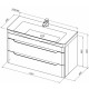 Приобрести Тумба под раковину Aquanet София 100 274116 подвесная Белый глянец в магазине сантехники Santeh-Crystal.ru