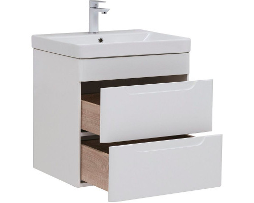 Купить Тумба под раковину Aquanet София 60 288905 подвесная Белый глянец в магазине сантехники Santeh-Crystal.ru