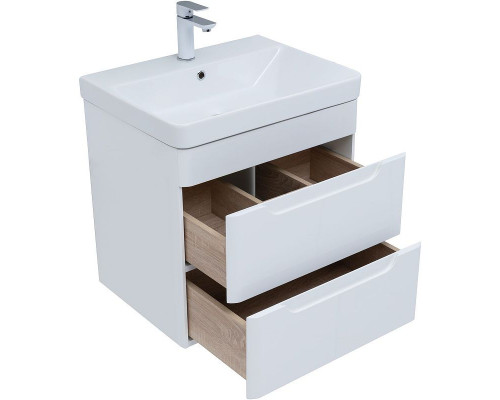 Купить Тумба под раковину Aquanet София 60 288905 подвесная Белый глянец в магазине сантехники Santeh-Crystal.ru