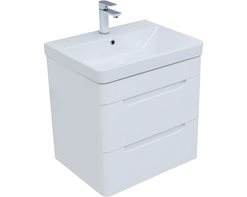 Купить Тумба под раковину Aquanet София 60 288905 подвесная Белый глянец в магазине сантехники Santeh-Crystal.ru