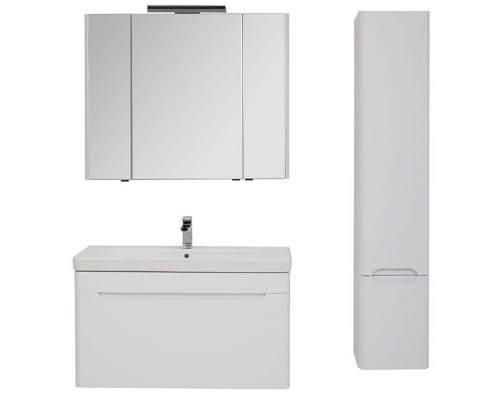 Заказать Тумба под раковину Aquanet София 105 199870 подвесная Белый глянец 199870 в магазине сантехники Santeh-Crystal.ru