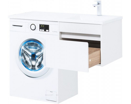 Приобрести Тумба под раковину Aquanet Токио 110 236915 подвесная Белая в магазине сантехники Santeh-Crystal.ru