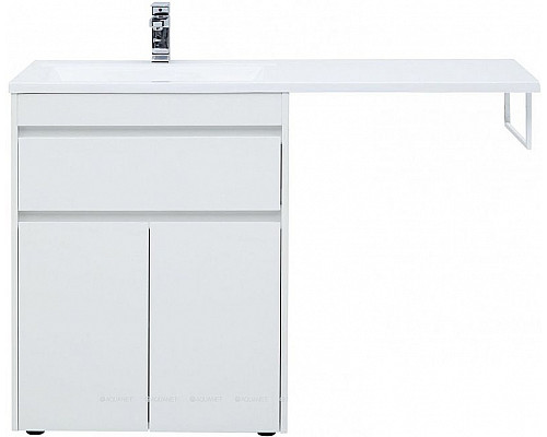 Заказать Тумба под раковину Aquanet Токио 130 237746 Белая в магазине сантехники Santeh-Crystal.ru