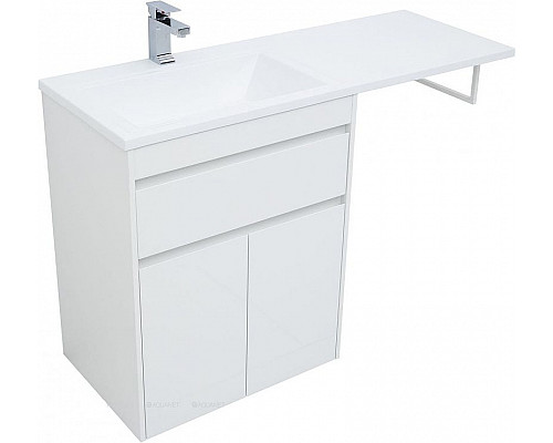 Заказать Тумба под раковину Aquanet Токио 130 237746 Белая в магазине сантехники Santeh-Crystal.ru