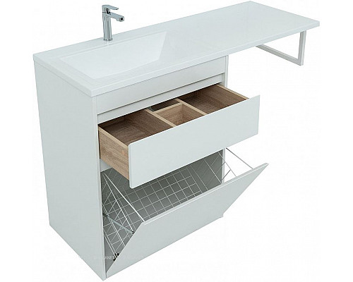 Купить Тумба под раковину Aquanet Токио 130 239291 Белая в магазине сантехники Santeh-Crystal.ru