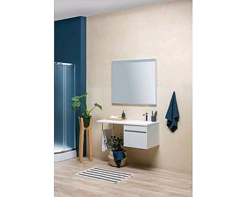 Купить Тумба под раковину Aquanet Токио 130 236917 подвесная Белая в магазине сантехники Santeh-Crystal.ru