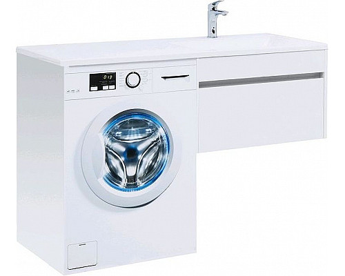 Купить Тумба под раковину Aquanet Токио 130 236917 подвесная Белая в магазине сантехники Santeh-Crystal.ru