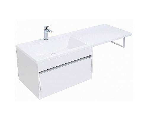 Купить Тумба под раковину Aquanet Токио 130 236917 подвесная Белая в магазине сантехники Santeh-Crystal.ru