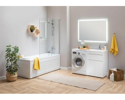 Купить Тумба с раковиной Aquanet Токио 120 R 239210 Белая в магазине сантехники Santeh-Crystal.ru