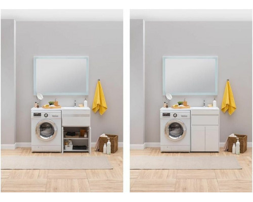 Купить Тумба с раковиной Aquanet Токио 120 R 239210 Белая в магазине сантехники Santeh-Crystal.ru