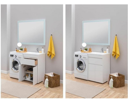 Купить Тумба с раковиной Aquanet Токио 120 R 239210 Белая в магазине сантехники Santeh-Crystal.ru