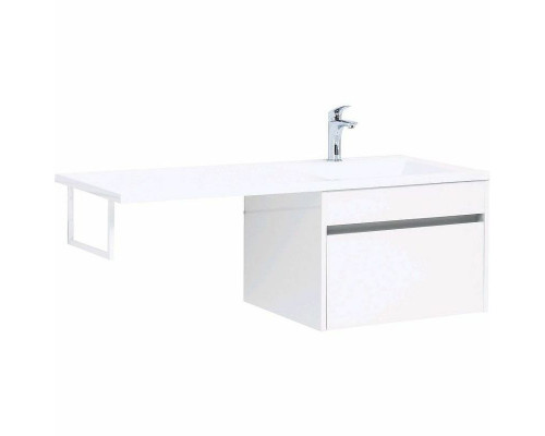Заказать Тумба с раковиной Aquanet Токио 120 R 239213 подвесная Белая в магазине сантехники Santeh-Crystal.ru