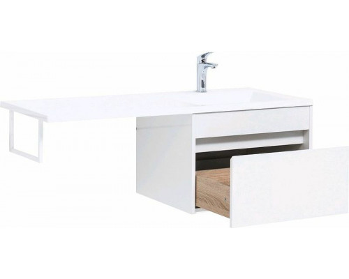 Заказать Тумба с раковиной Aquanet Токио 120 R 239213 подвесная Белая в магазине сантехники Santeh-Crystal.ru