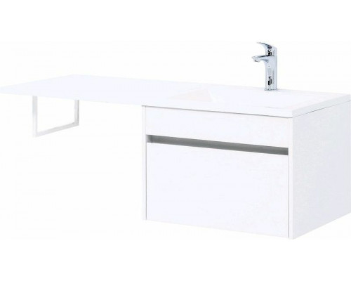 Заказать Тумба с раковиной Aquanet Токио 120 R 239213 подвесная Белая в магазине сантехники Santeh-Crystal.ru