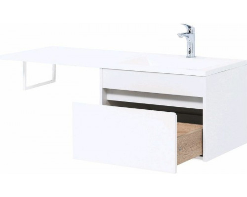 Заказать Тумба с раковиной Aquanet Токио 120 R 239213 подвесная Белая в магазине сантехники Santeh-Crystal.ru